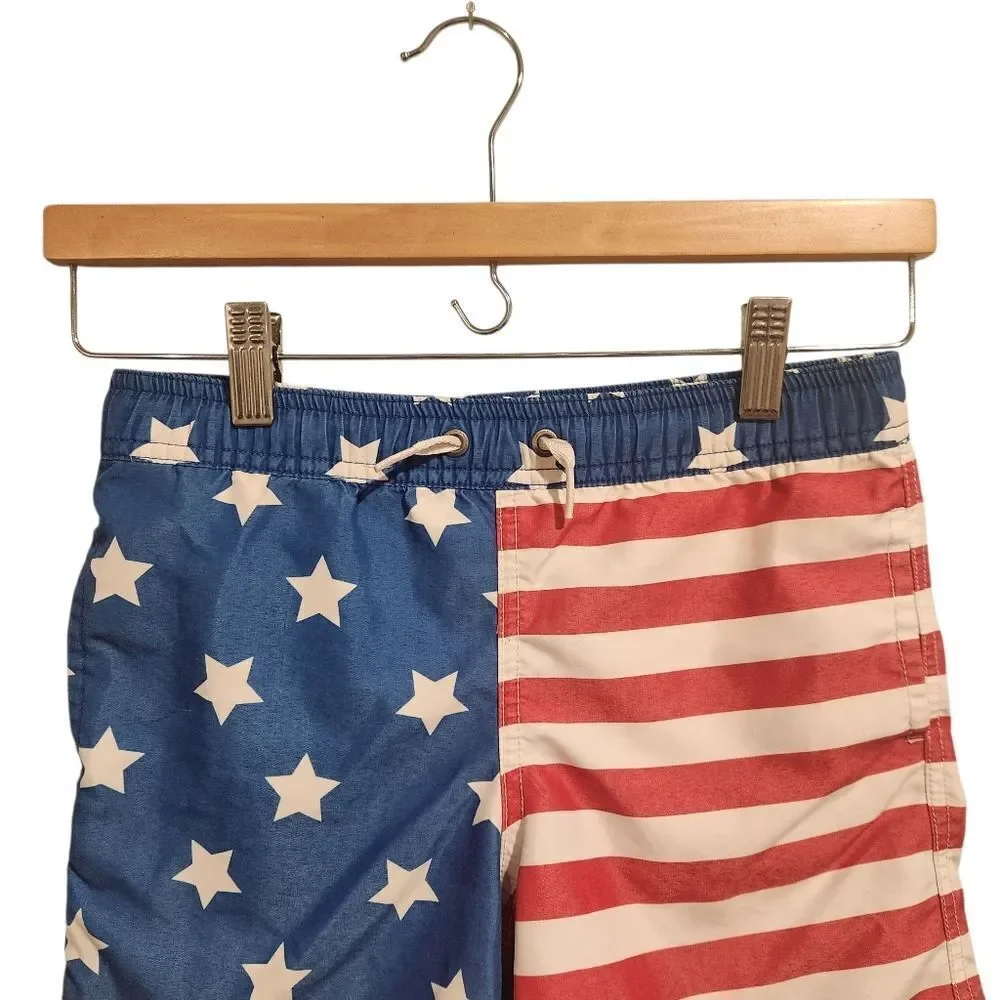 Hanna Andersson American Flag Swim Shorts Size 5